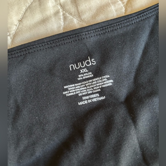 NWT NUUDS LADIES WOMENS XXL BLACK LONG SLEEVE SQUARE NECK BODYSUIT 🖤🖤🖤 SOLD OUT - Picture 7 of 10